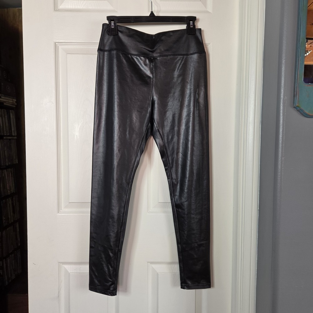 Wild Fable High-Rise Black Faux Leather Leggings Silky-touch Ankle Gothic Punk